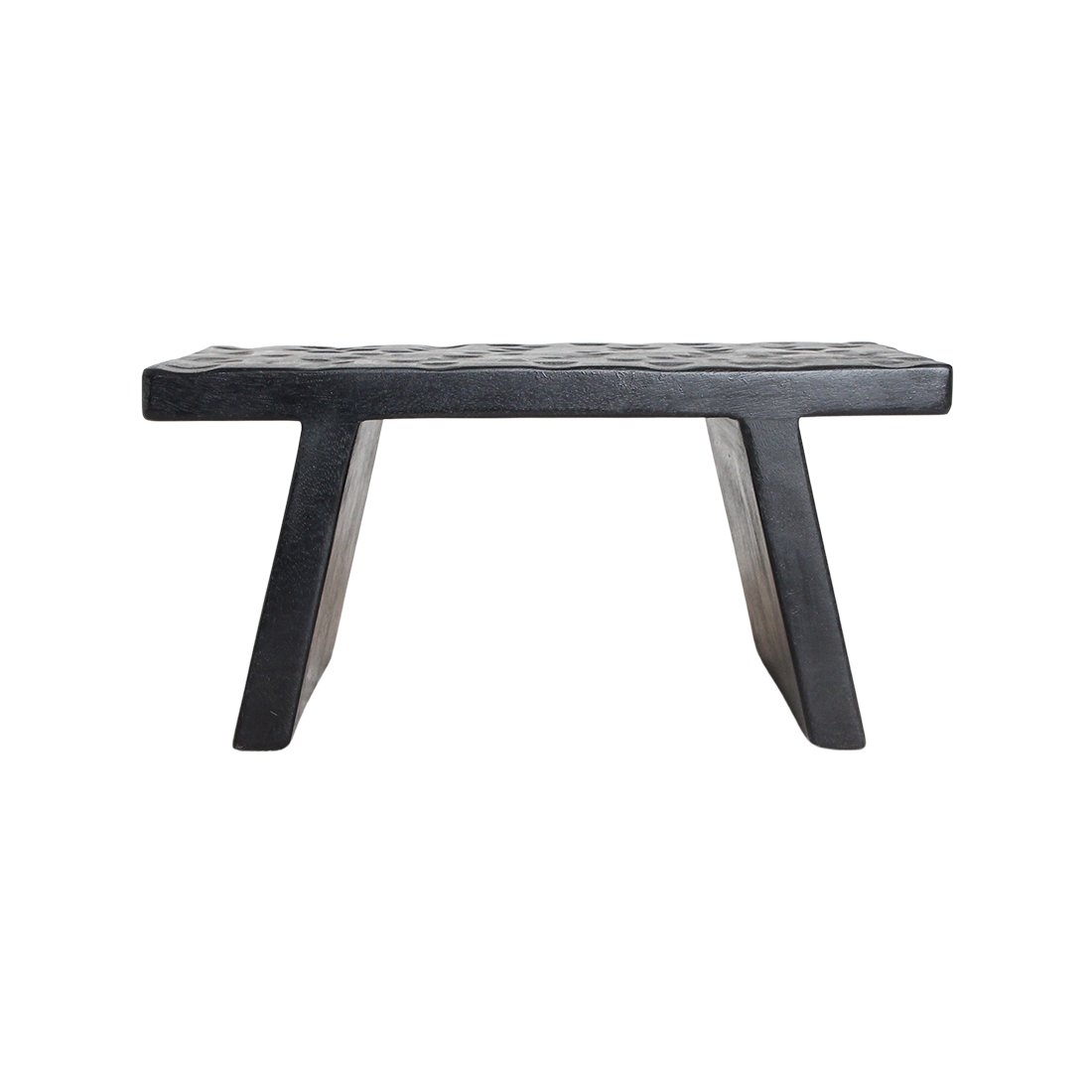 Raw Materials Beistelltisch/Hocker aus Mangoholz schwarz 40x25x20cm