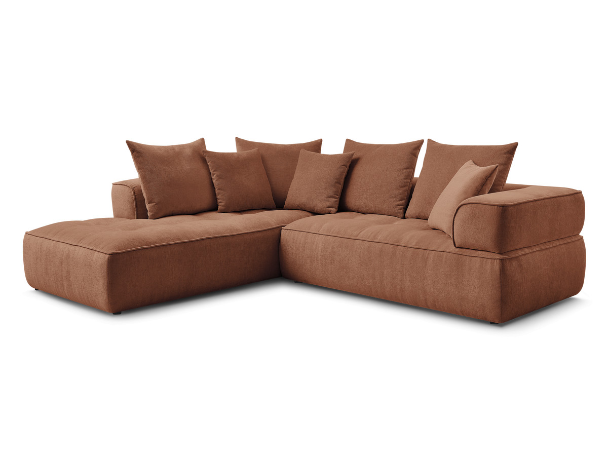 Bobochic Whesley Ecksofa Stoff Orange Ecke links