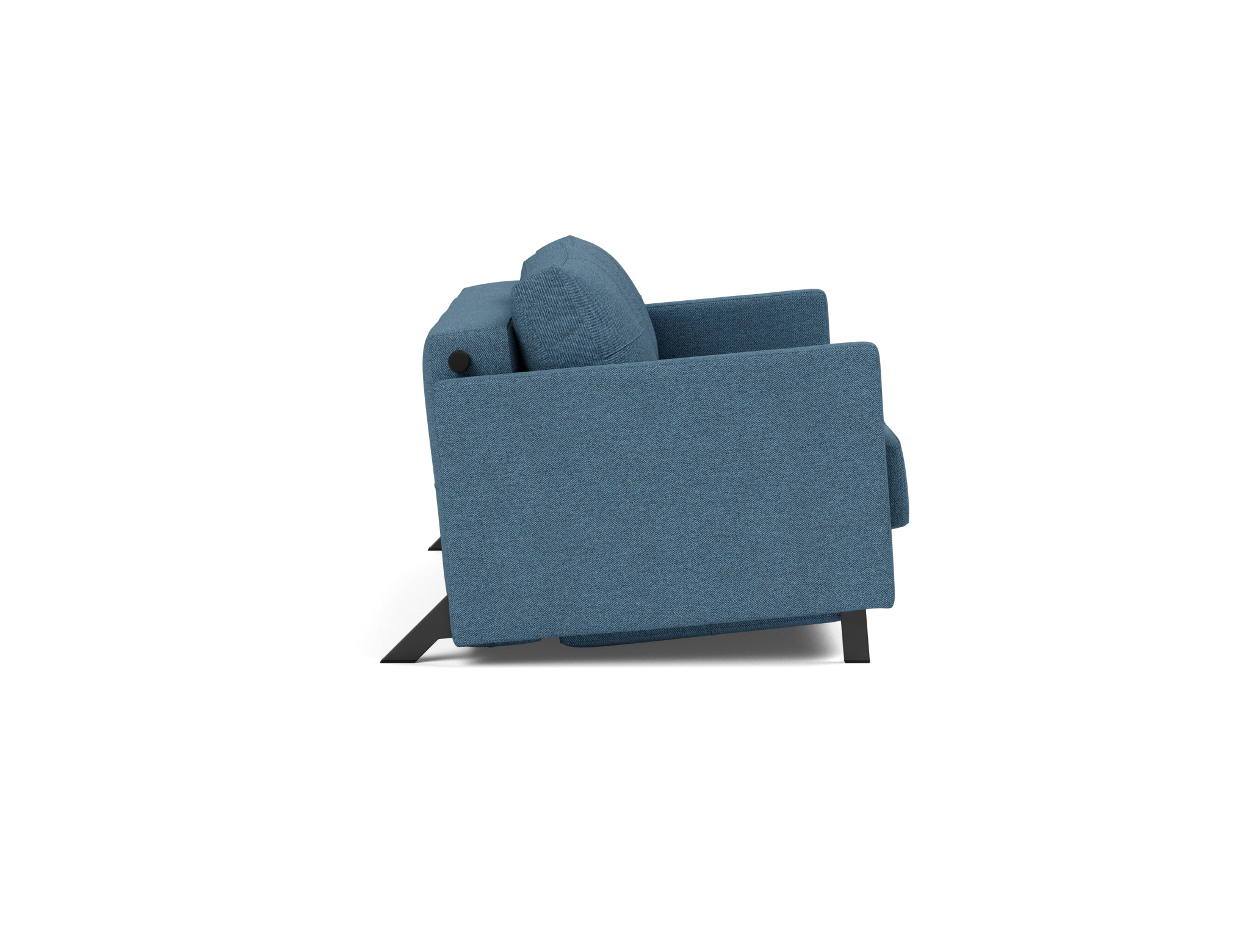 Schlafsofa Cubed mit Armlehnen 140 Strukturierter Stoff Weda 302-Weda-Blue