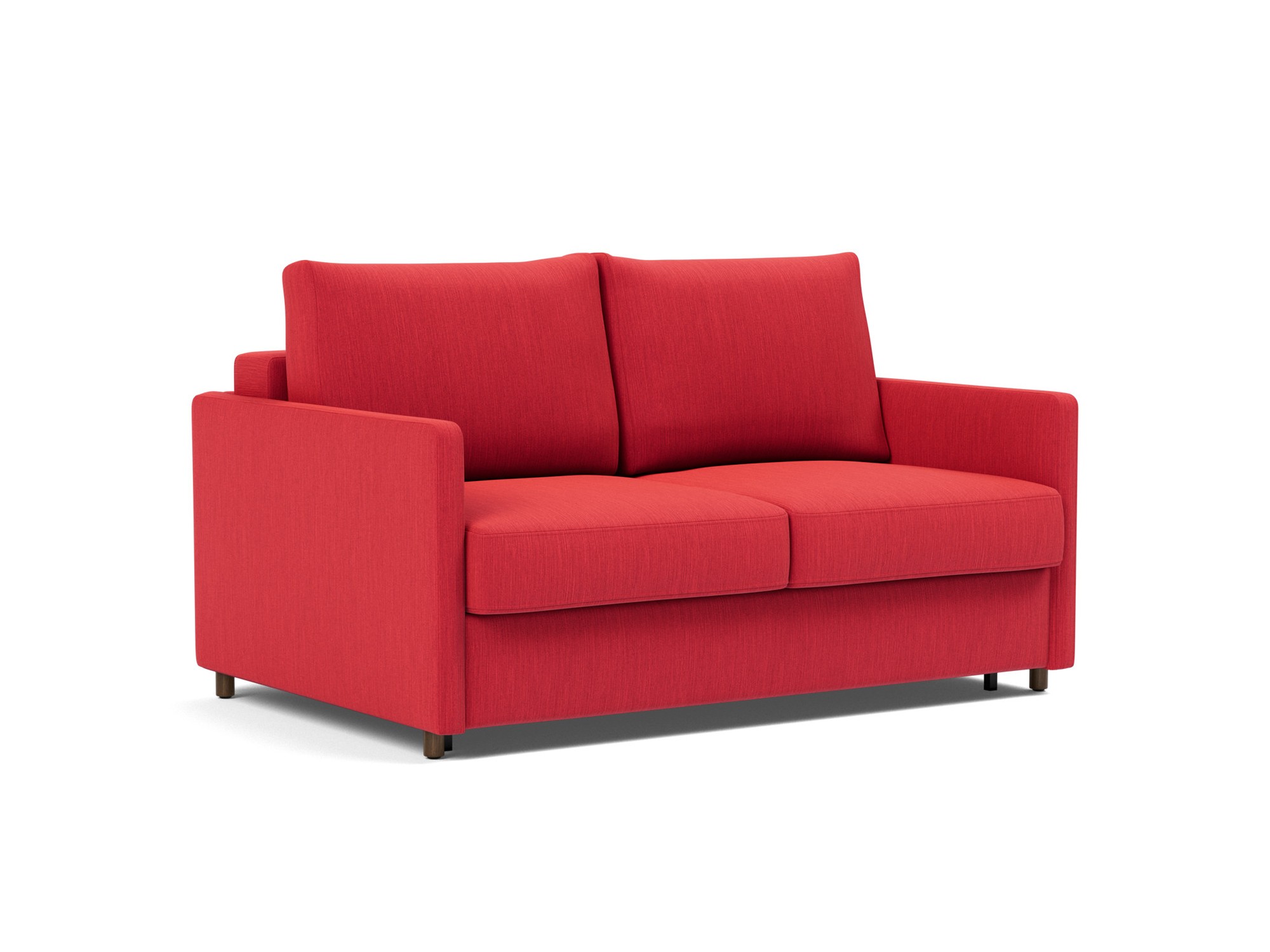 Schlafsofa Neah mit Slim-Armlehnen 140 Flachgewebe Elegance 511-Red