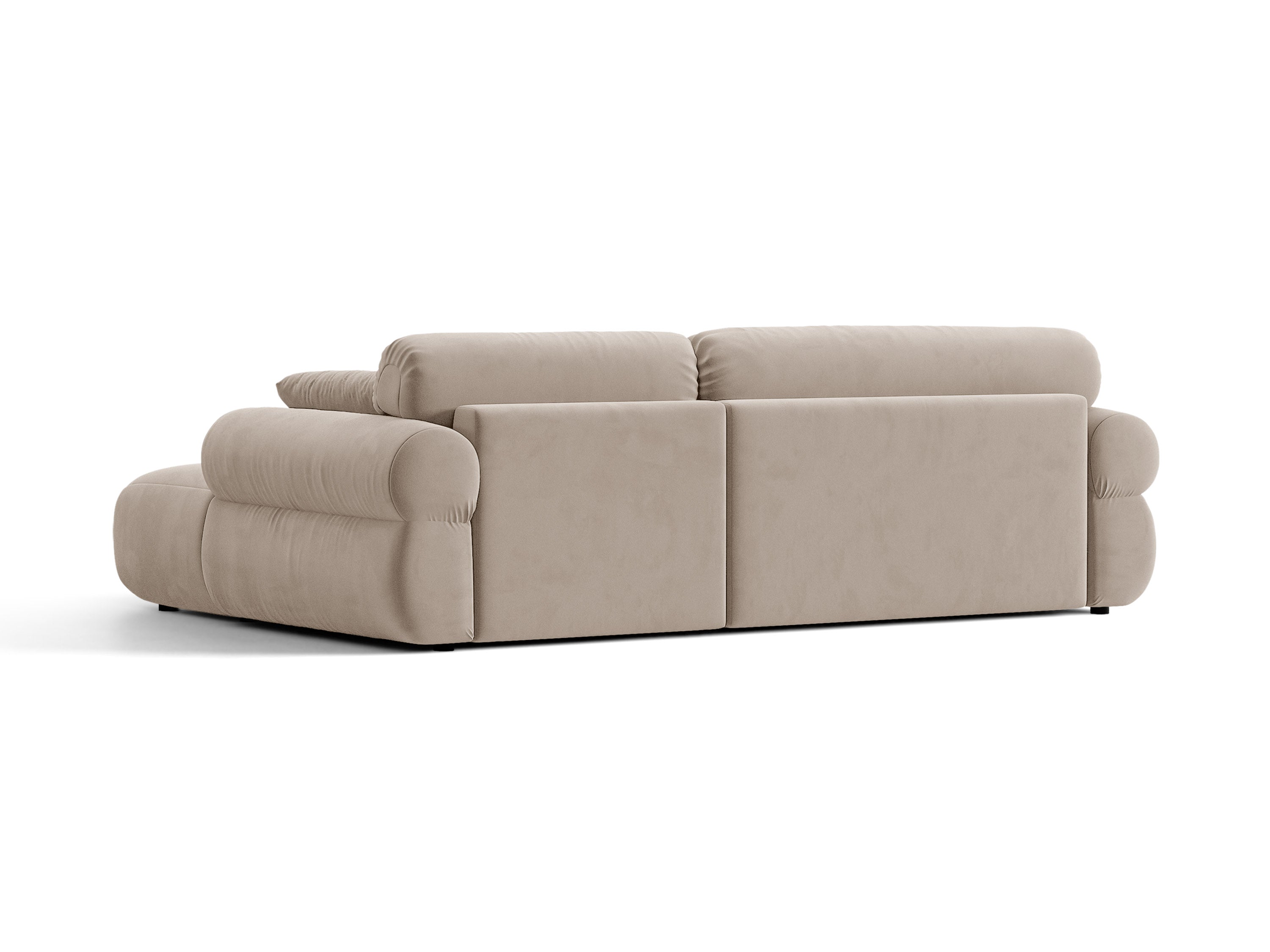 Micadoni Ophelia Ecksofa Rechts Samt Salvador Beige