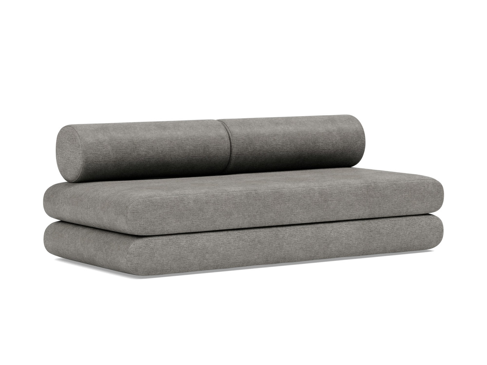Tagesbett Circlus mit Rückenrollen Flachgewebe Avella 282-Warm-Grey