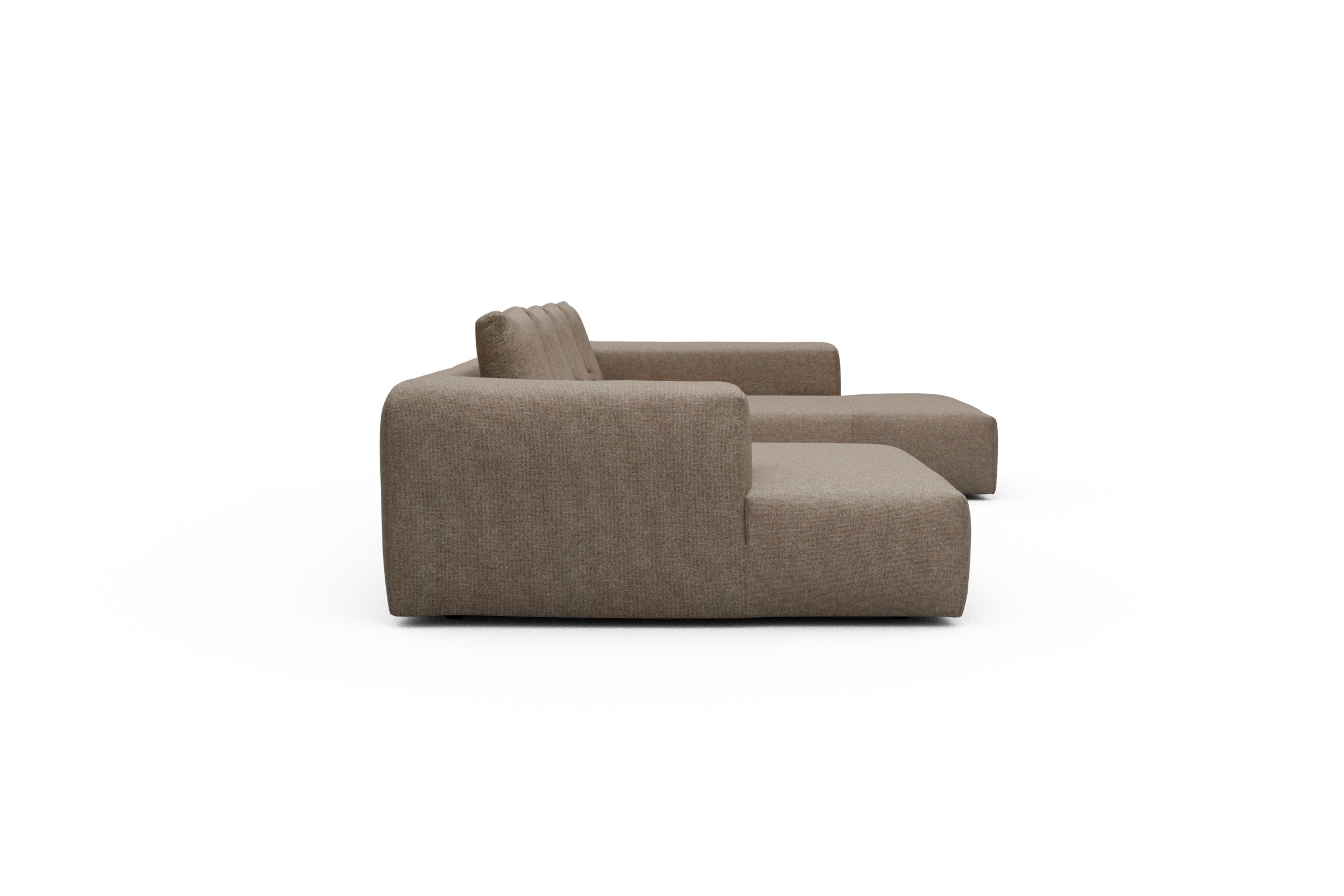 Wohnlandschaft Fred Relax-Ecke rechts mit 2-Sitzer und Chaiselongue links Sama-Antelope