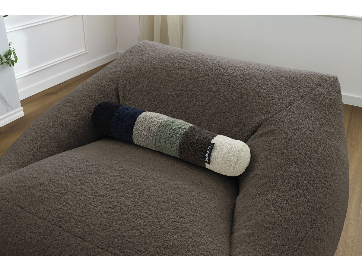 Bobochic Lilibet Pouf Bouclé-Stoff Braun