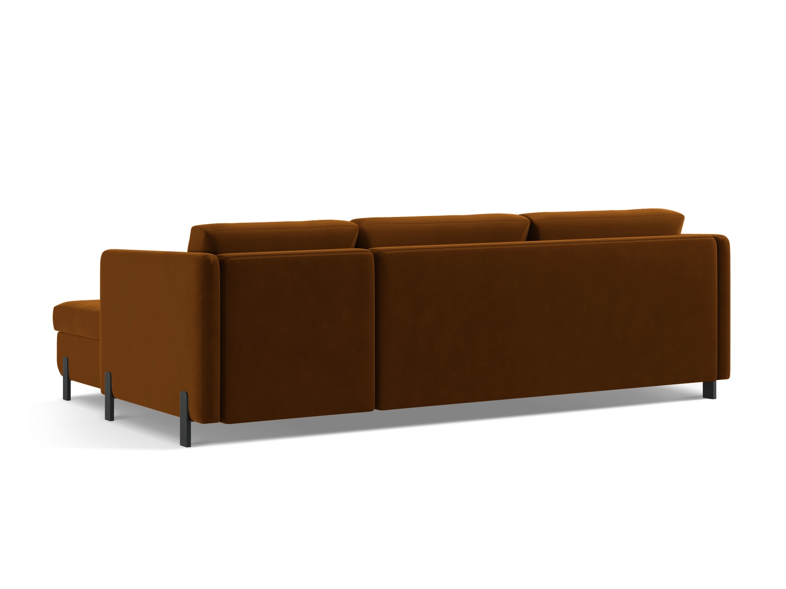 Micadoni Schlaf-Ecksofa Gloria 4-Sitzer Links Samt Braun 205x140
