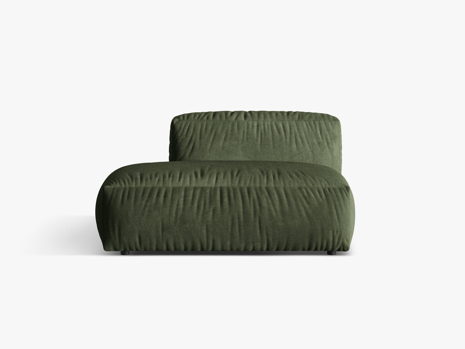 Micadoni Ecksofa-Modul Martina 1-Sitzer Samt Vogue Grün Links