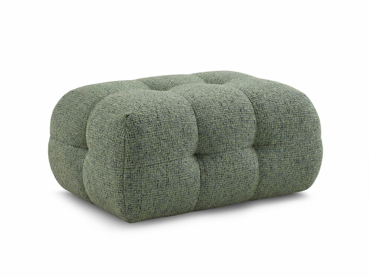 Bobochic Laura Pouf 98 × 62 cm Melange-Stoff Hellgrün