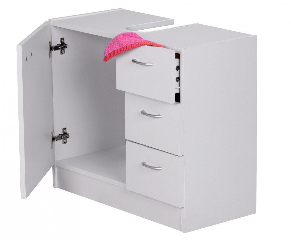 Waschbeckenschrank Hardanger Weiß 63 × 30 × 54 cm