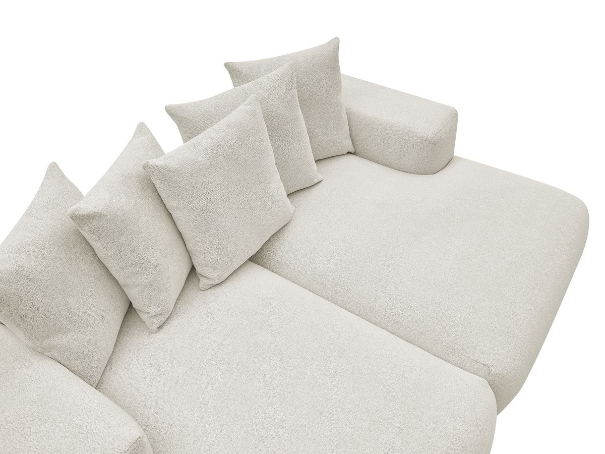 Bobochic Voltaire Sofa 4-Sitzer 248 × 170 cm Melange-Stoff Weiß
