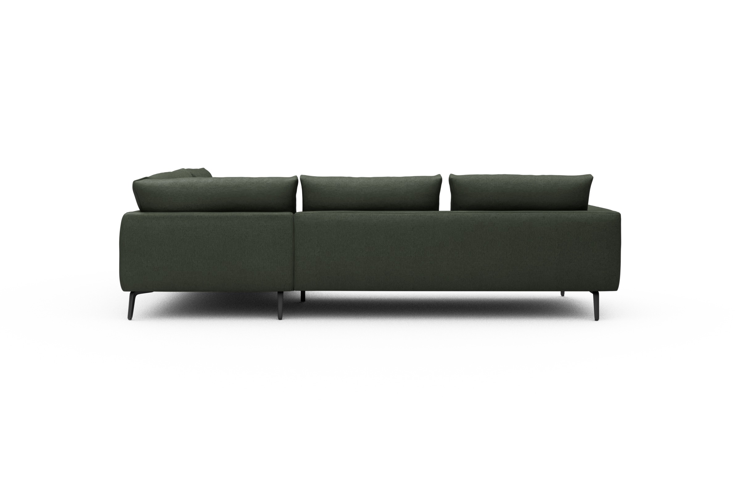 Ecksofa Karl Relax-Ecke rechts mit 2,5-Sitzer Denari-Forest-Green
