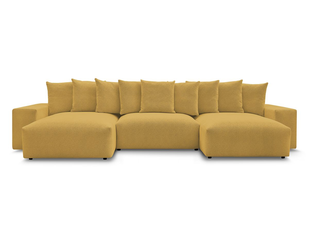 Bobochic Voltaire Wohnlandschaft 420 × 174 cm Melange-Stoff Gelb