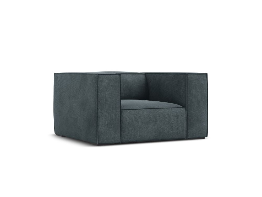 Cosmopolitan Design Sessel Turin Strukturierter Stoff Rosario Blaugrau