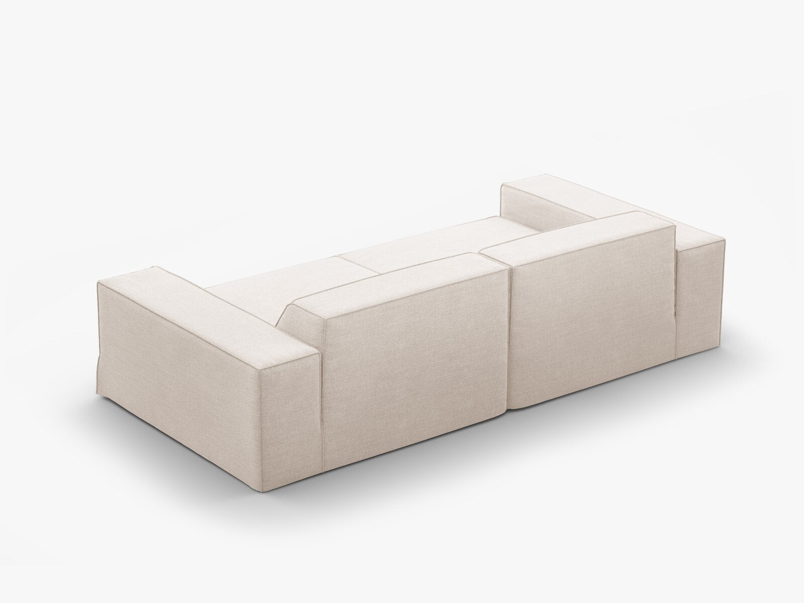 Micadoni 3-Sitzer Sofa Jodie Strukturierter Stoff Lins Beige
