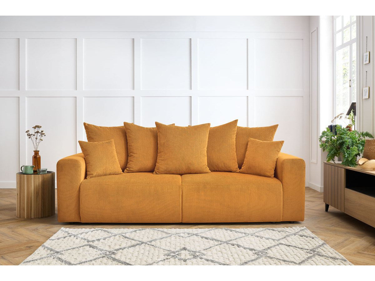 Bobochic Envy Sofa 3-Sitzer Cordsamt Gelb
