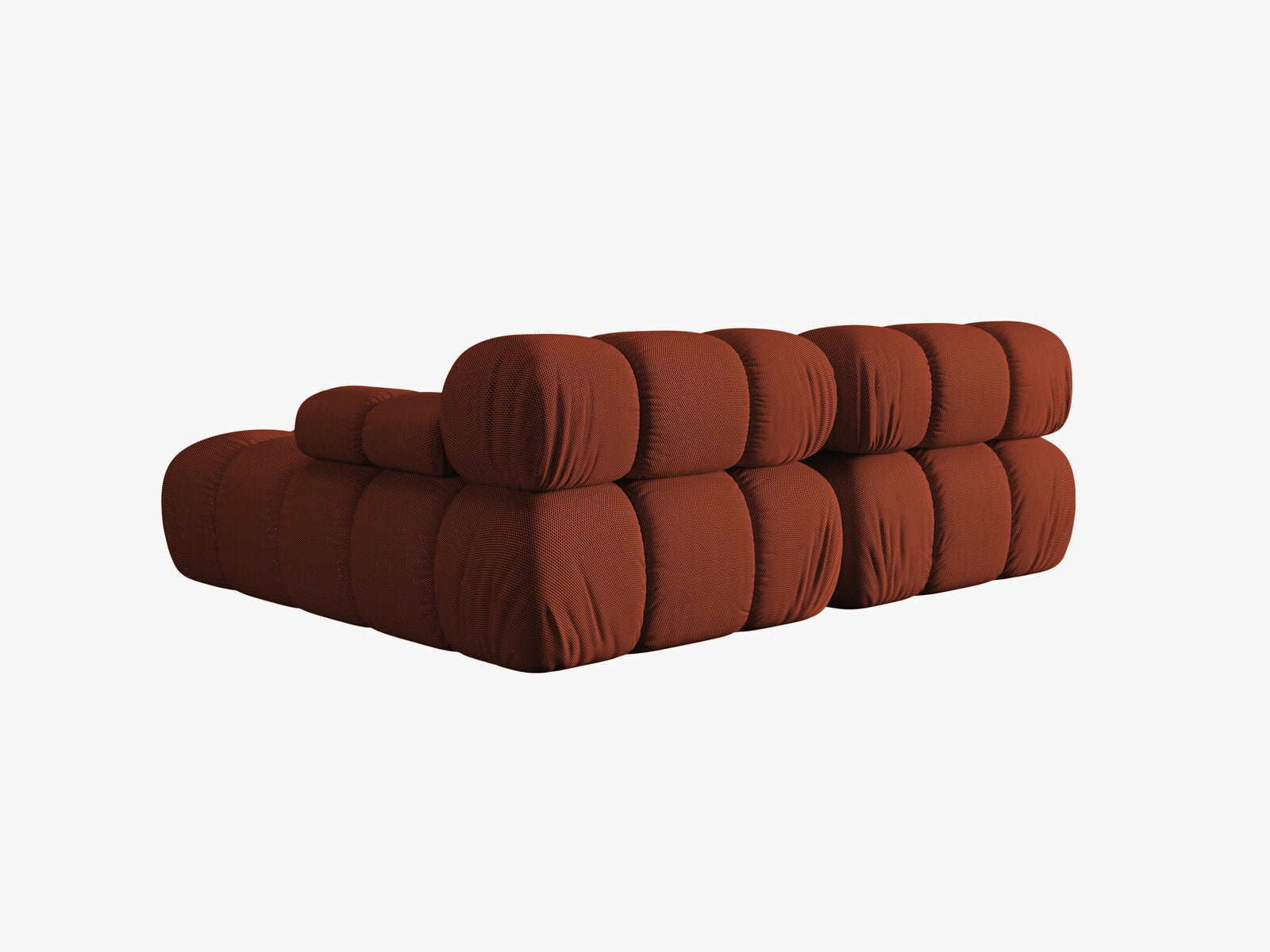 Micadoni Modulares Ecksofa Bellis 3-Sitzer Rechts 3D-Stoff Sonic Ziegel