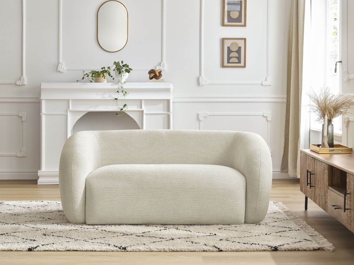 Bobochic Celine Sofa 2-Sitzer Stoff Beige