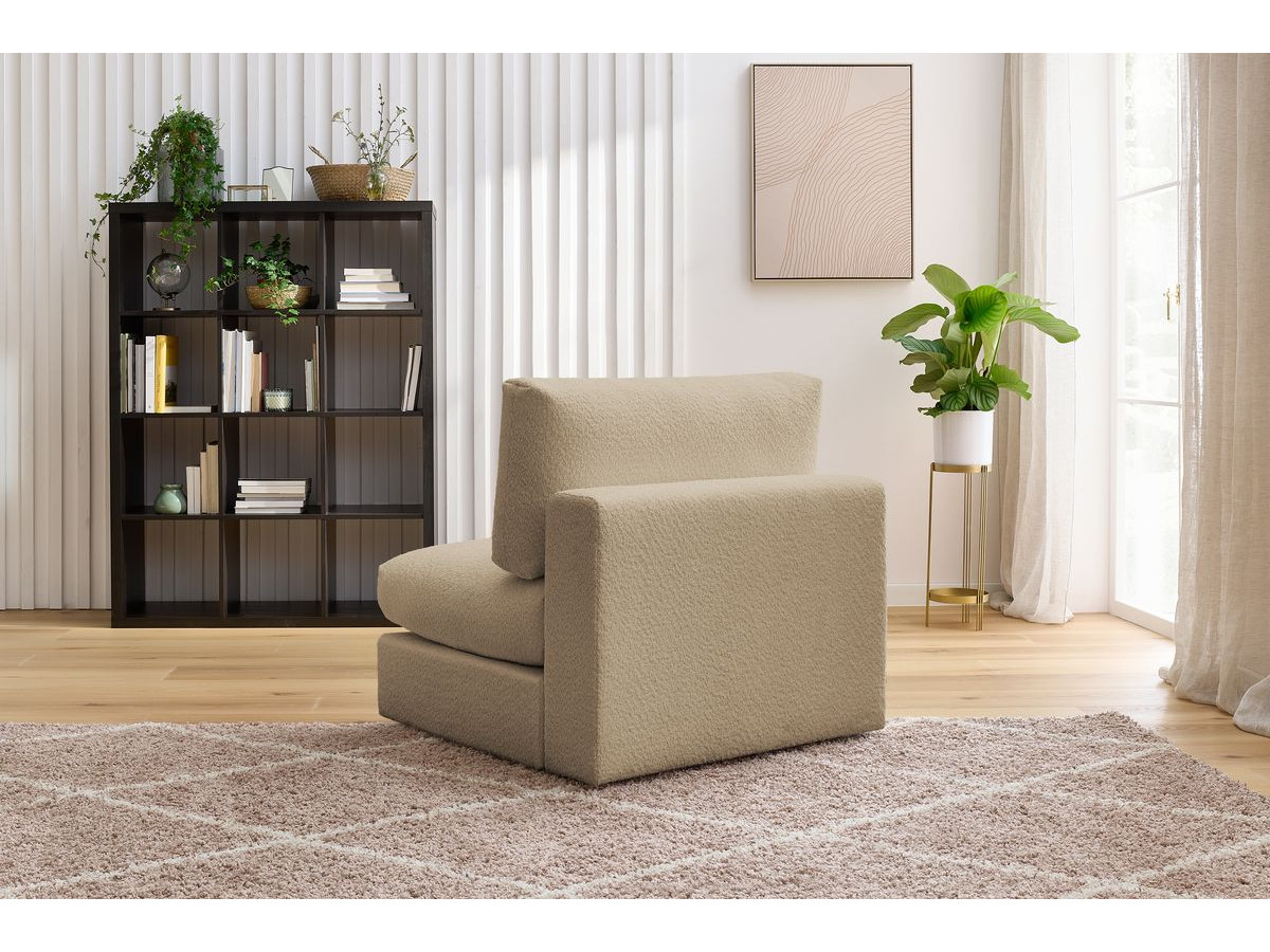 Bobochic Paris Sofamodul 1-Sitzer Bouclé-Stoff Braun