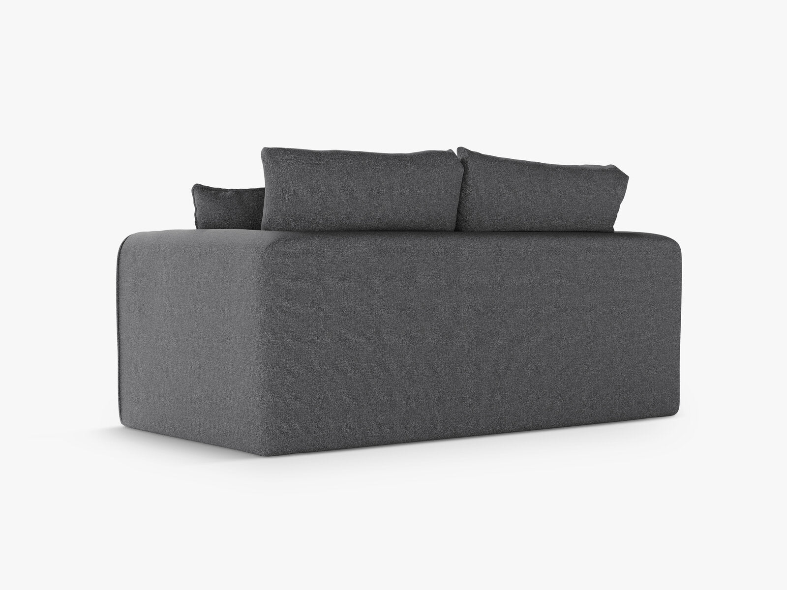 Micadoni Sofa Lido 2-Sitzer Strukturierter Stoff Dunkelgrau