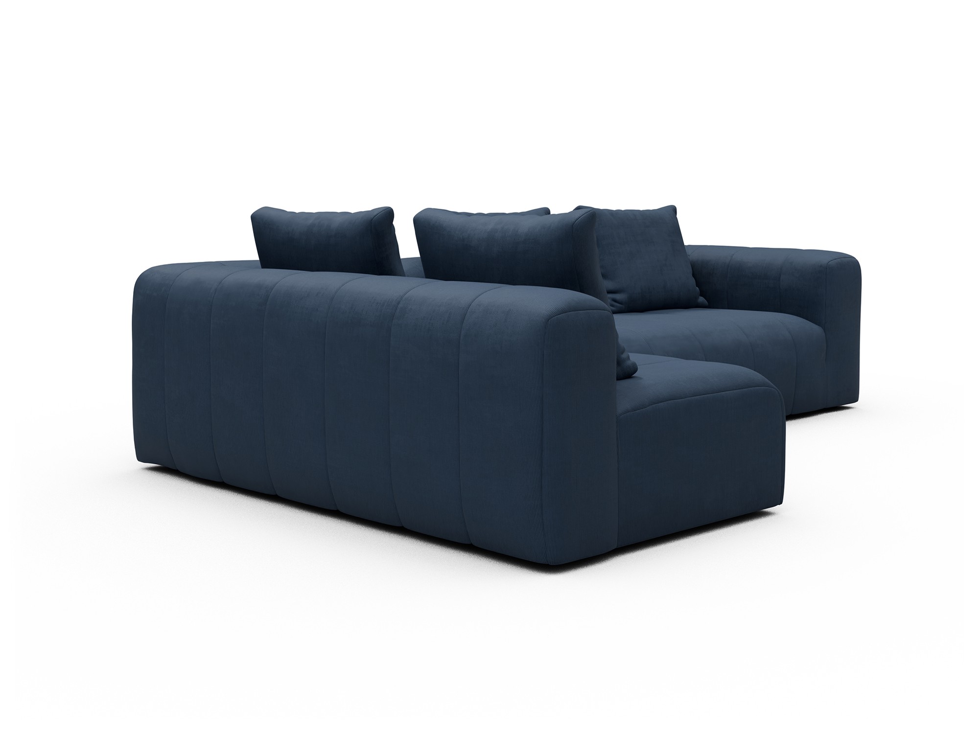 Hugo 2x 2,5-Sitzer Armlehne rechts Cordufine-Royal-Blue moebelfaktor