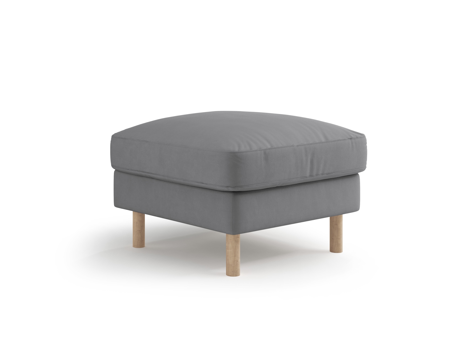Micadoni Hocker Eden 1-Sitzer Samt Grau