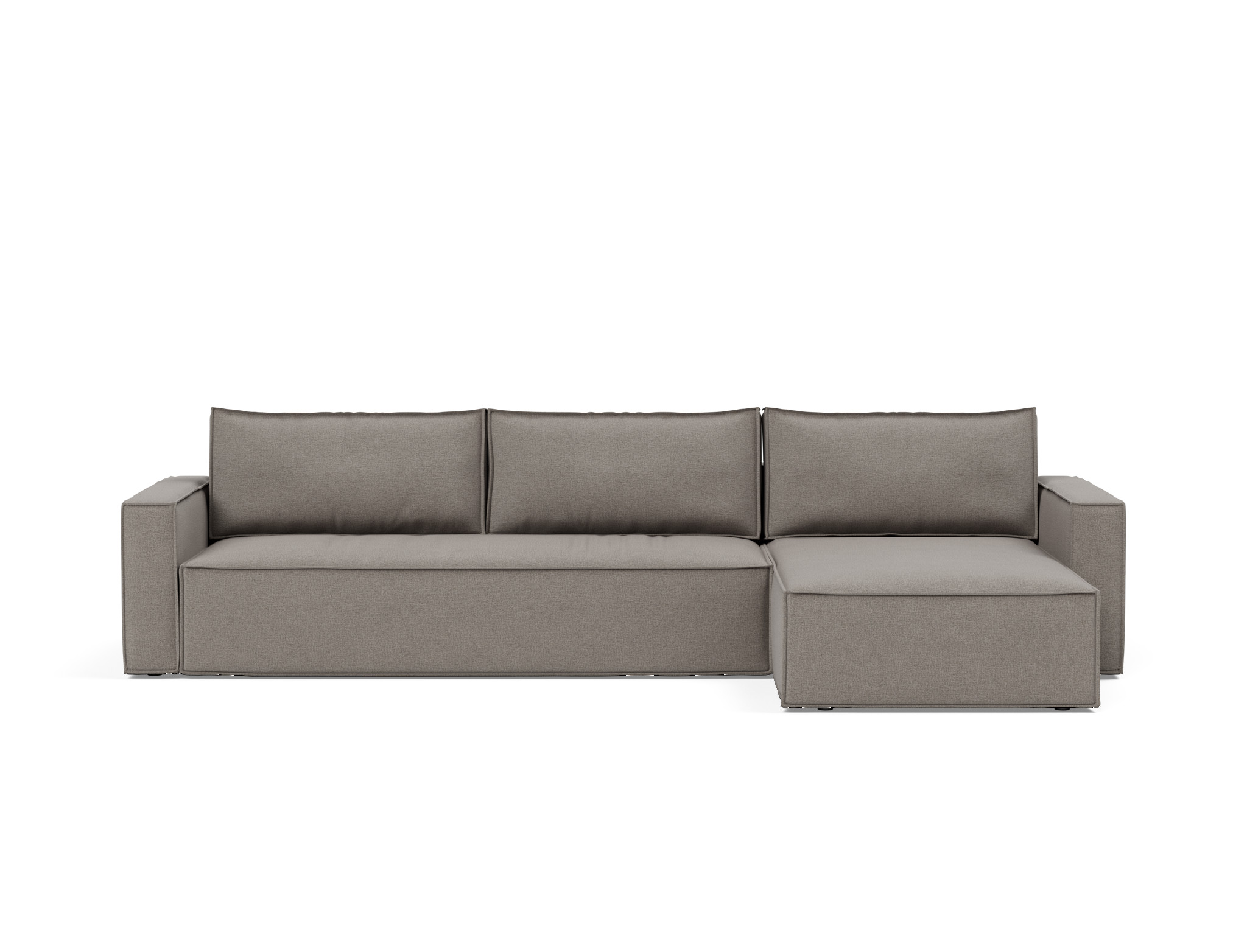 Schlafsofa Newilla mit Chaiselongue Flachgewebe Mixed Dance 521-Grey