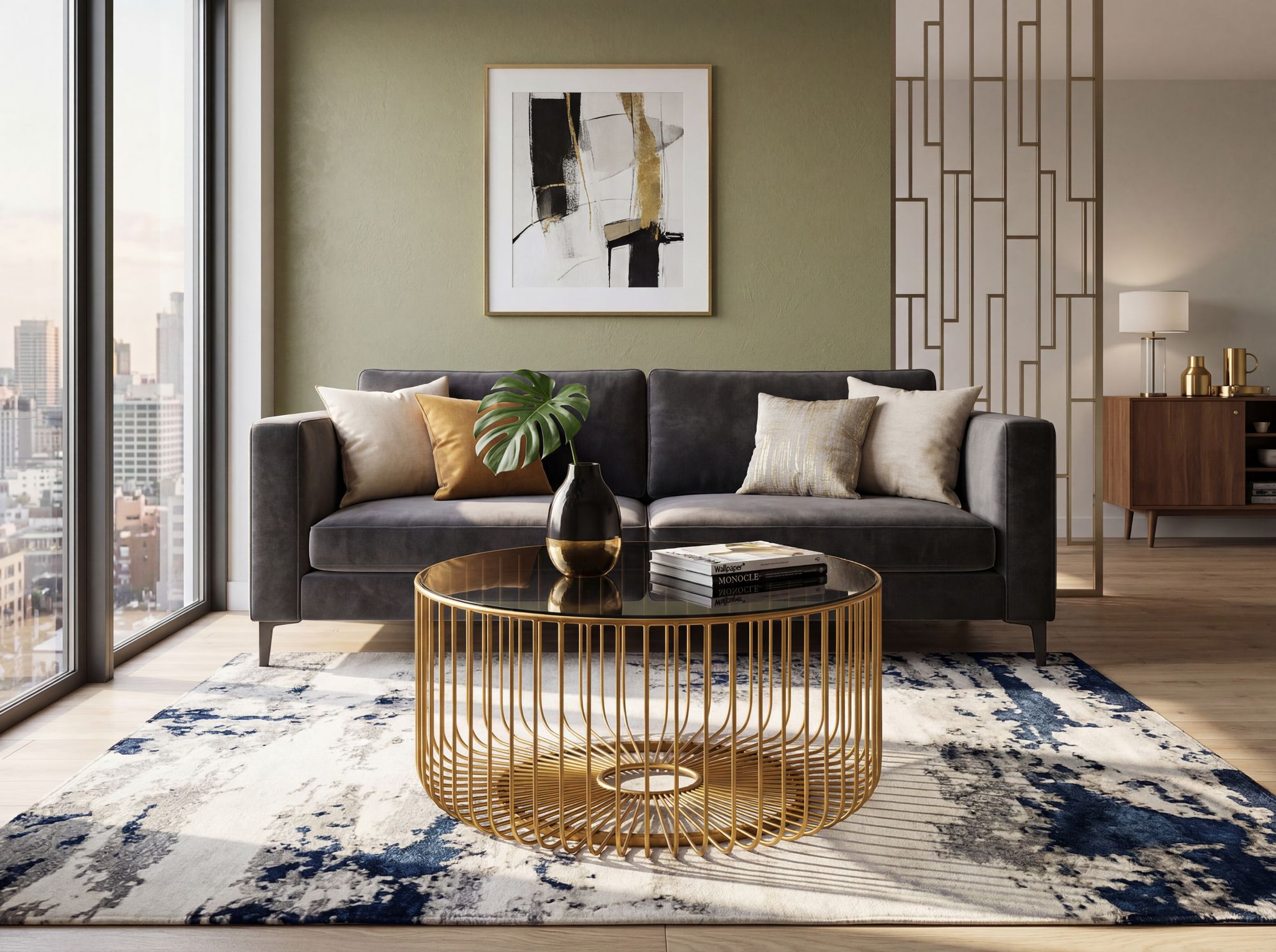 Couchtisch Rovaer Gold Ø 60 cm