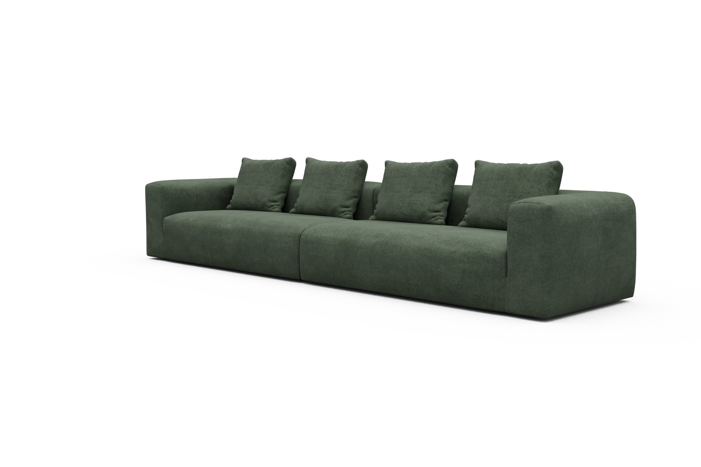 Sofa Modulares XXL Sofa Fred 5-Sitzer Casone-Forest-Green