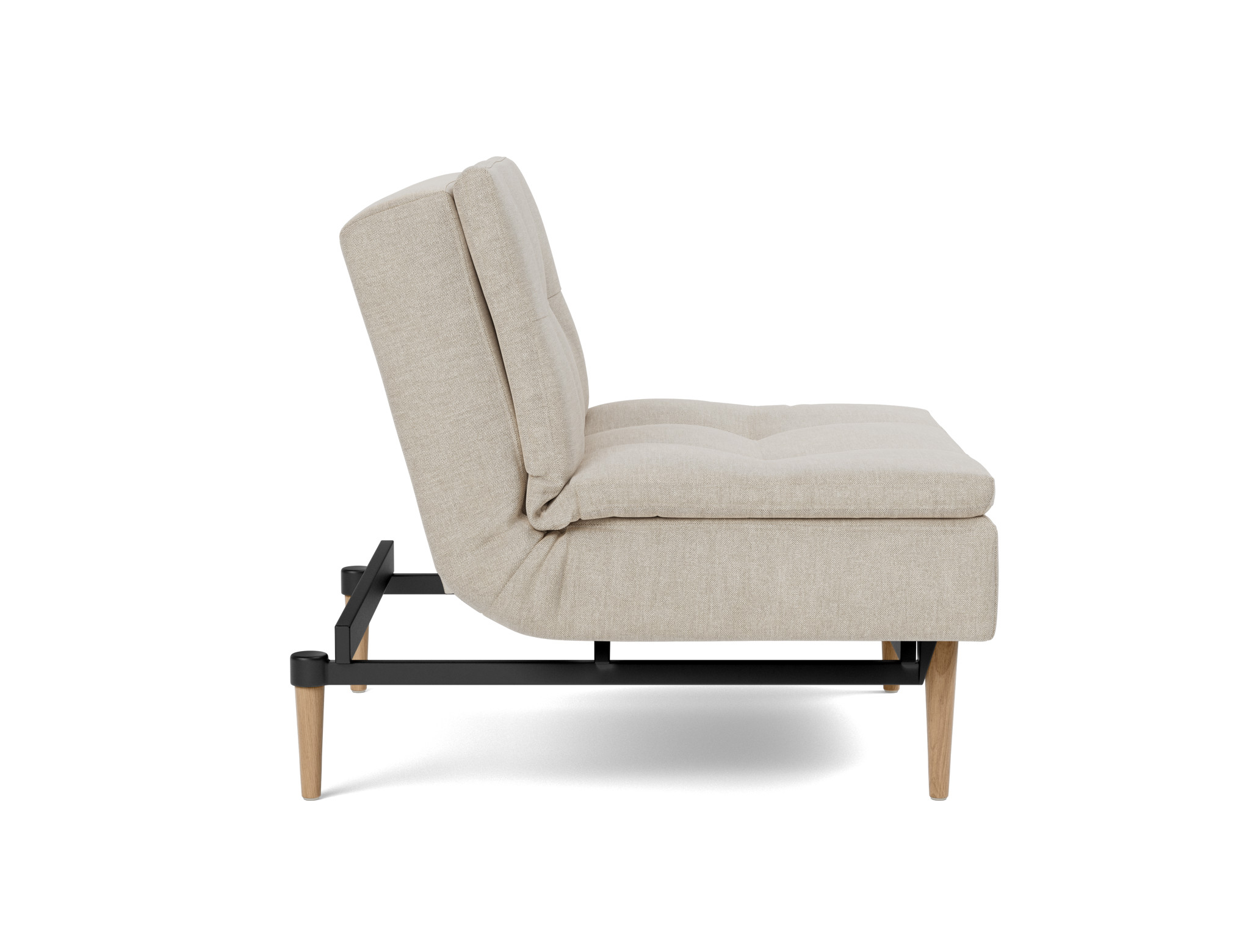 Sessel Dublexo Flachgewebe Phobos 586-Latte Beine Styletto Eiche hell