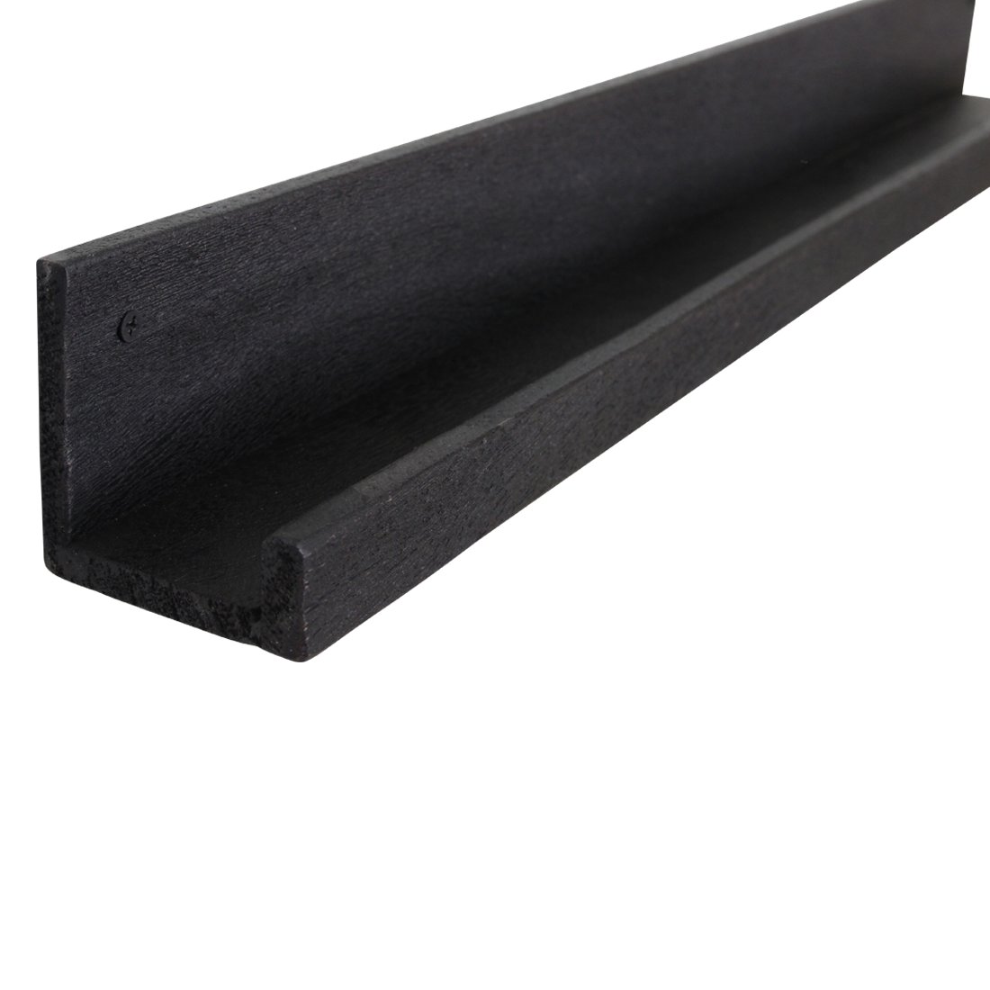 Raw Materials Wandregal Factory schwarz Recyclingholz