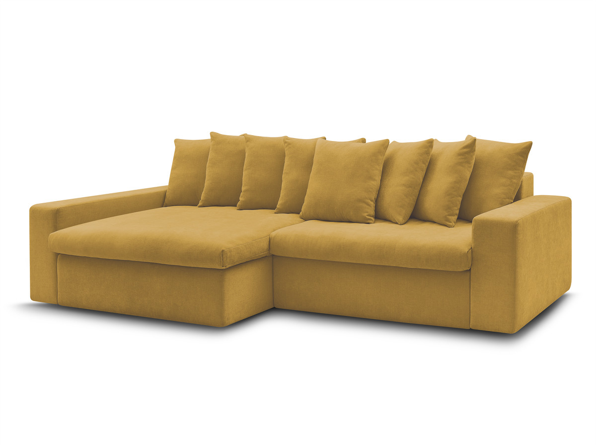 Bobochic Enore Ecksofa 330 × 100 cm Stoff Gelb Ecke links