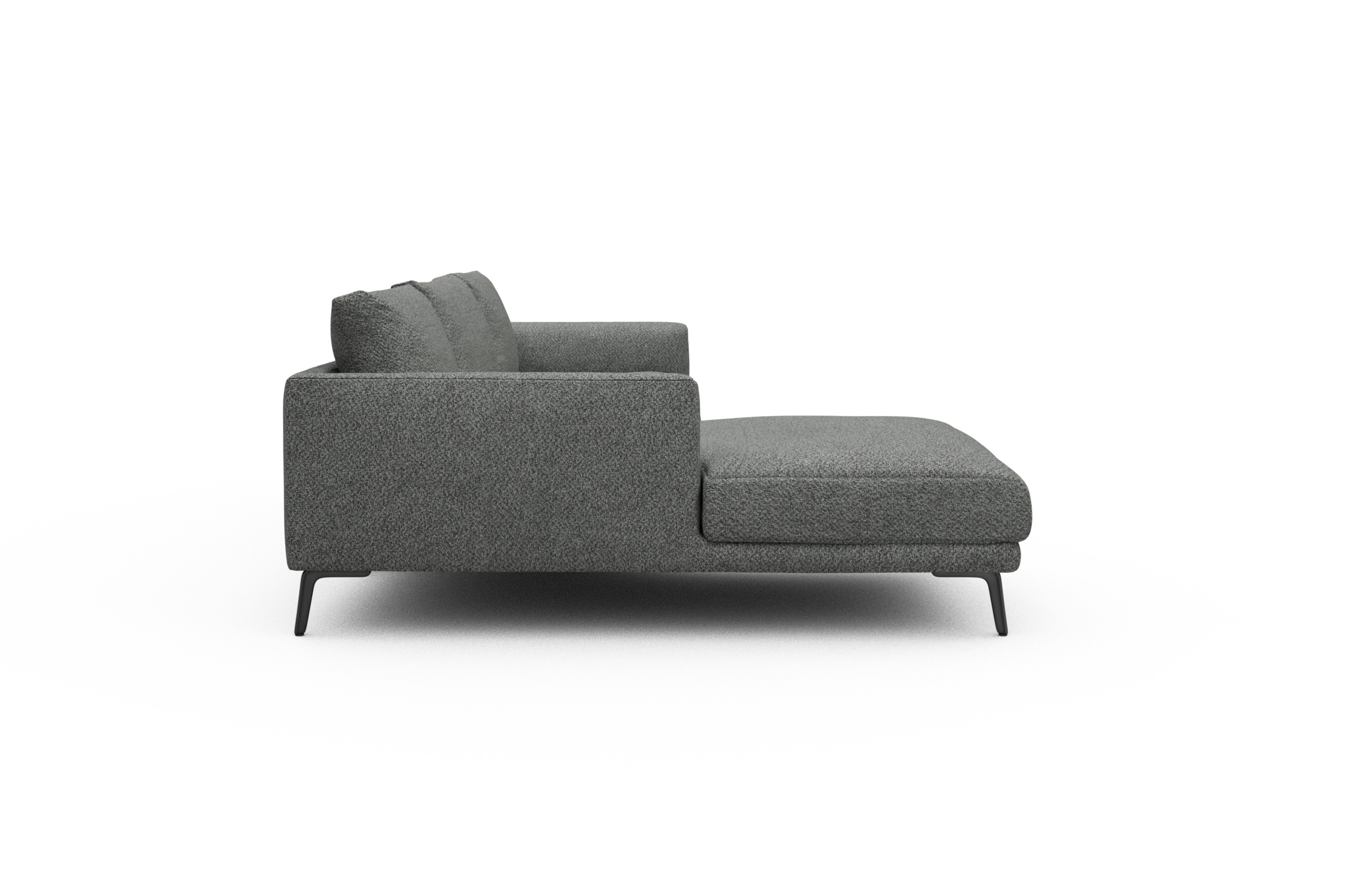 Ecksofa Karl Chaiselongue links mit 2,5-Sitzer Vanora-Warm-Grey
