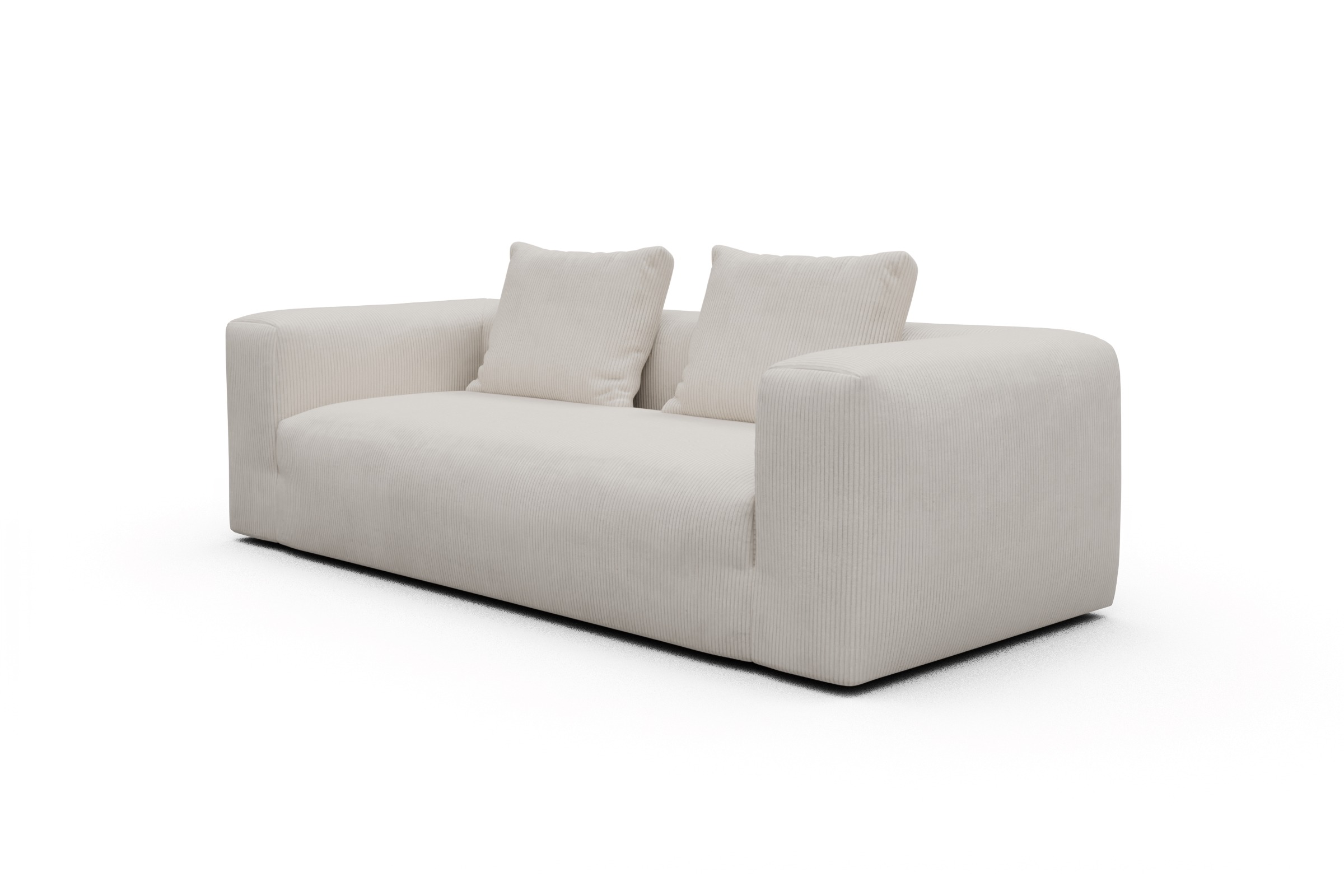 Sofa Fred 3-Sitzer Corduroy-Ivory