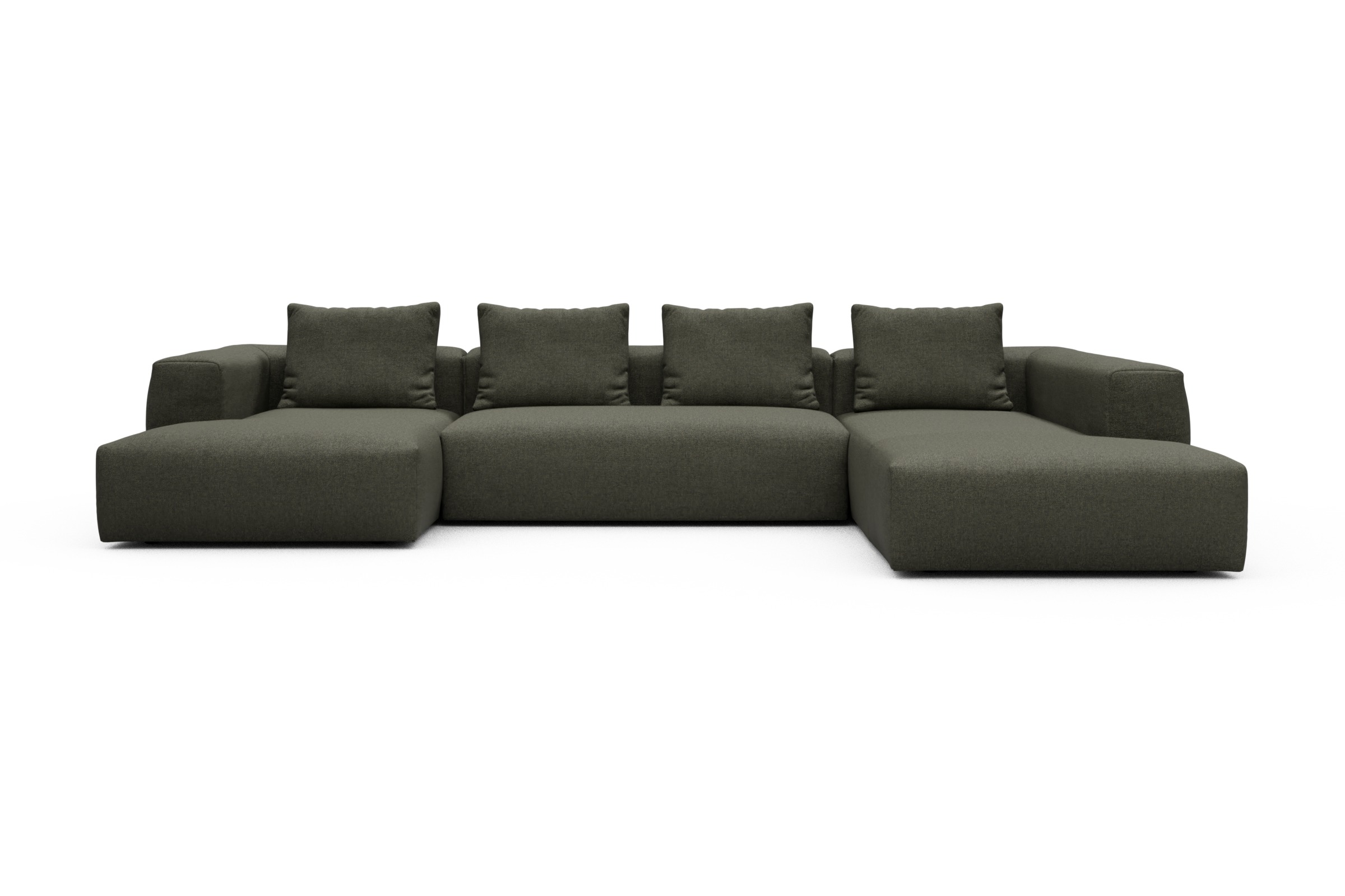 Skandi Home Wohnlandschaft Fred Relax-Ecke rechts mit 2-Sitzer und Chaiselongue links Sama-Winter-Moss moebelfaktor