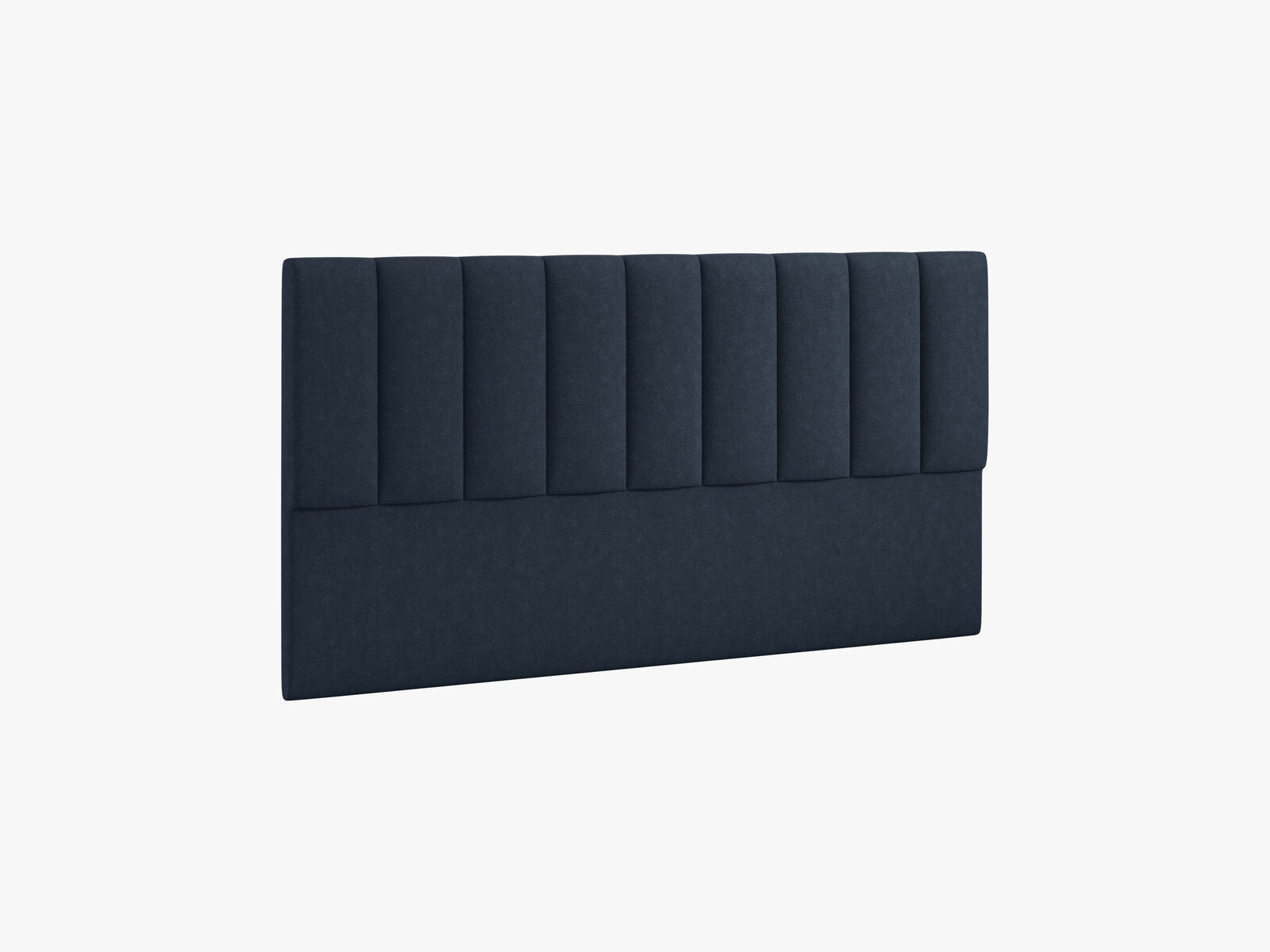 Micadoni Marl Samtiger Kopfteil 140 cm (H 95 cm) Strukturierter Stoff Liberty Marineblau 180x95