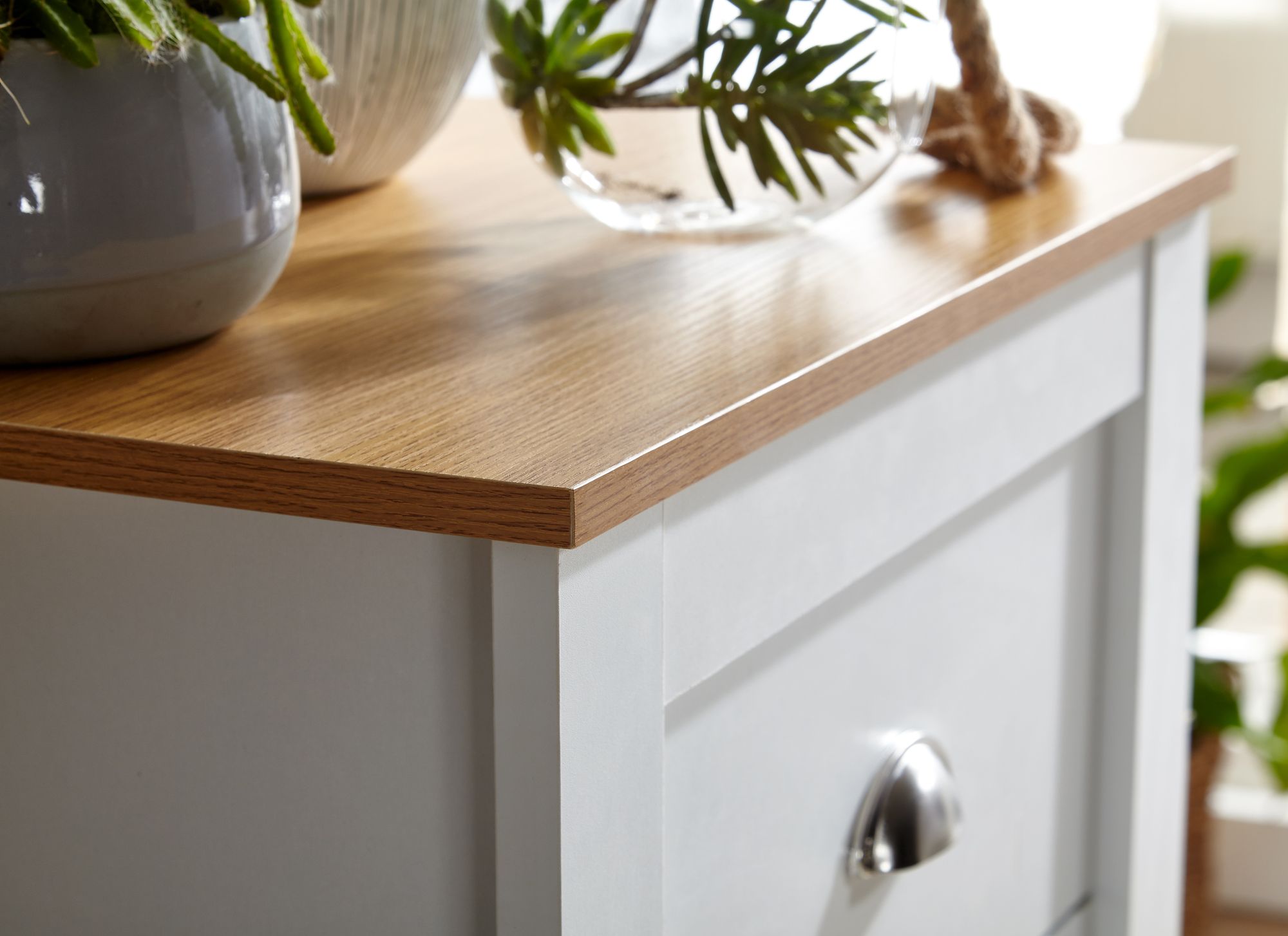 Kommode Breidavik Weiß 53 × 39 × 114 cm
