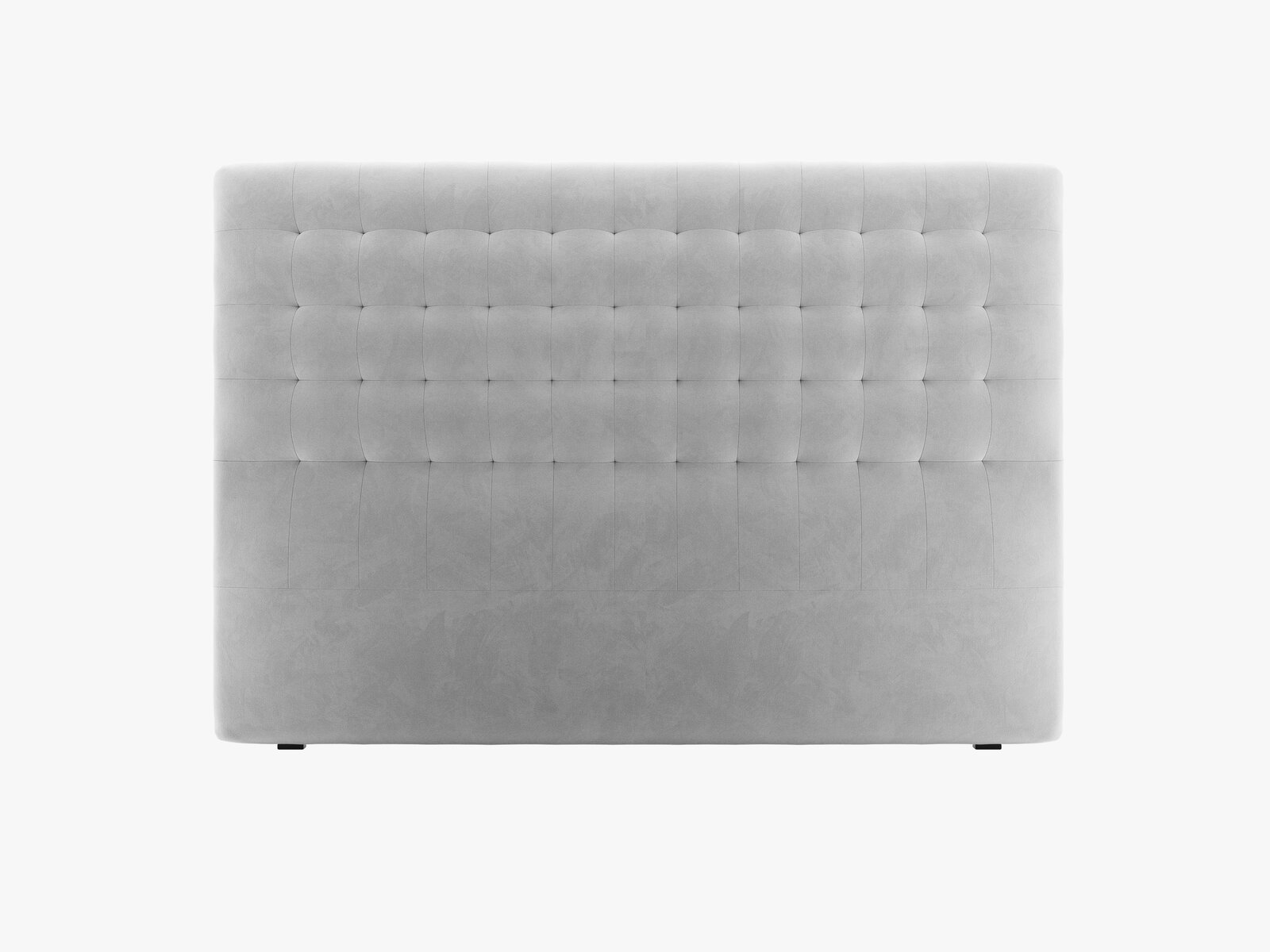 Micadoni Nova Samtiger Kopfteil 120 cm (H 120 cm) Samt Paris Hellgrau 180x120