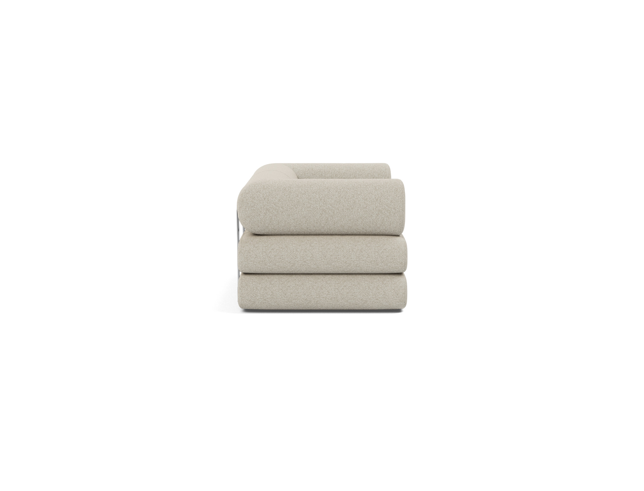 Tagesbett Circlus mit L-förmigen Armlehnen Boucle Skandi 539-Beige