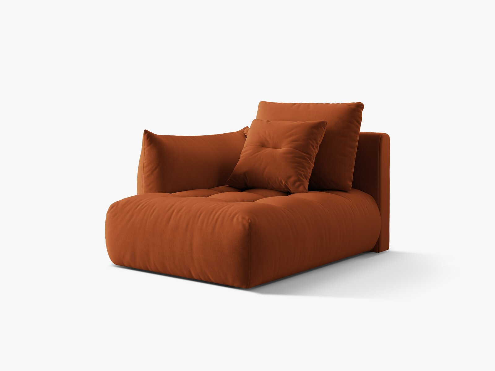 Micadoni Bloom Chaiselongue Links Samt Casino Terrakotta
