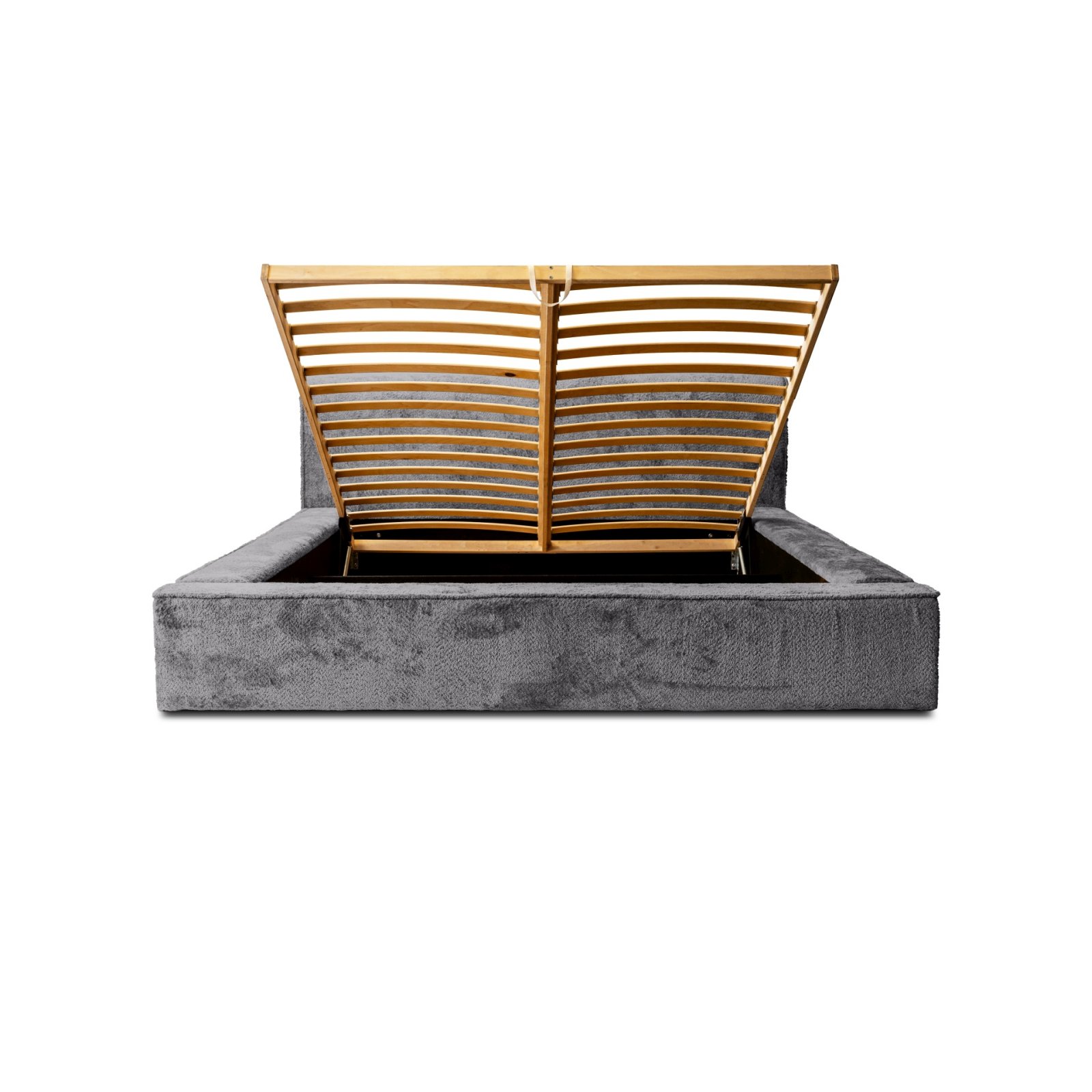 Polsterbett Calio Boucle 160x200 mit Holzrahmen Euphoria 19 Pewter