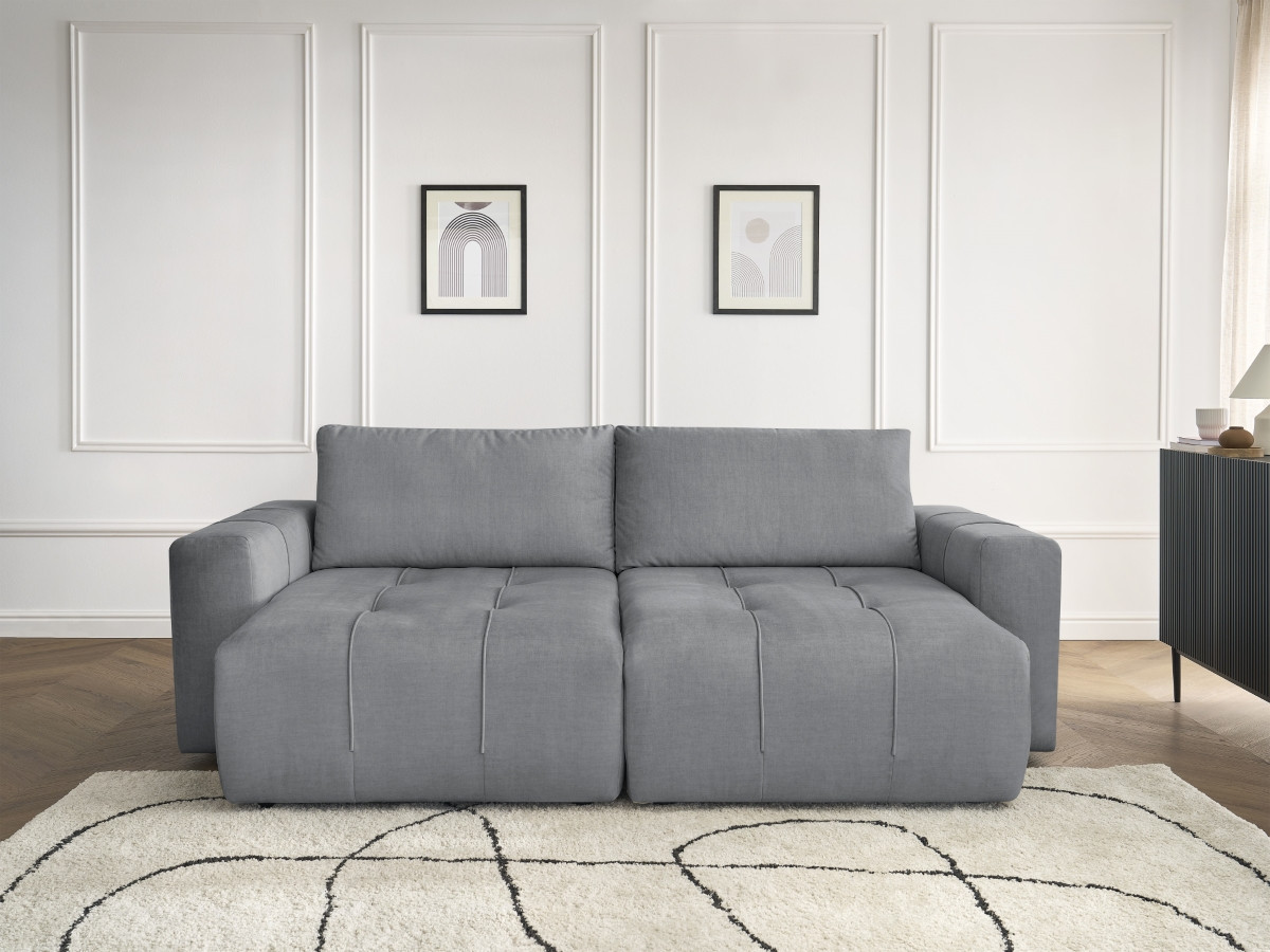 Bobochic Arsene Sofa 4-Sitzer Samt Dunkelgrau