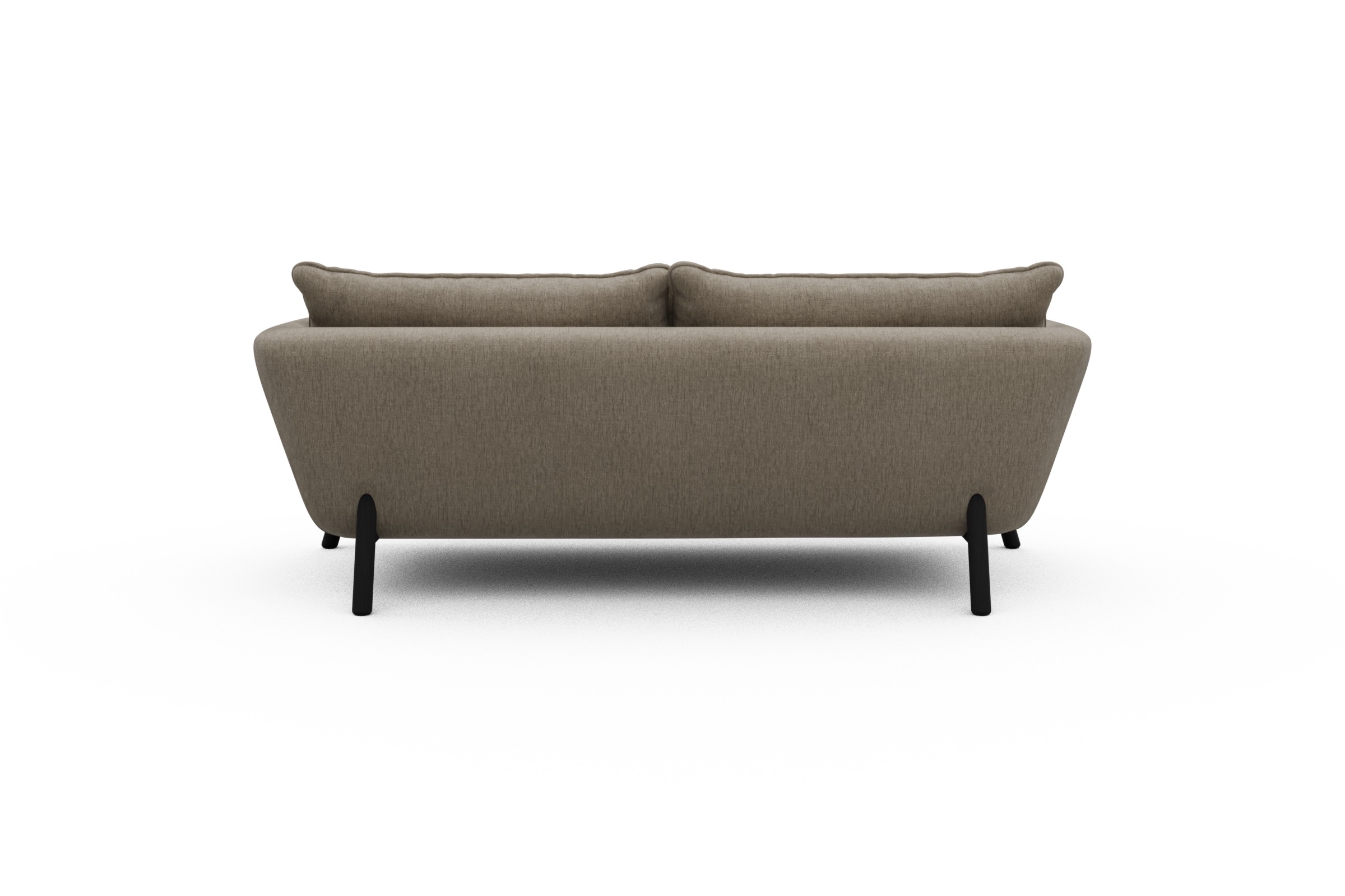 Sofa Emil PREMIUM 2-Sitzer Beinfarbe Eiche Schwarz Smooth-Beige