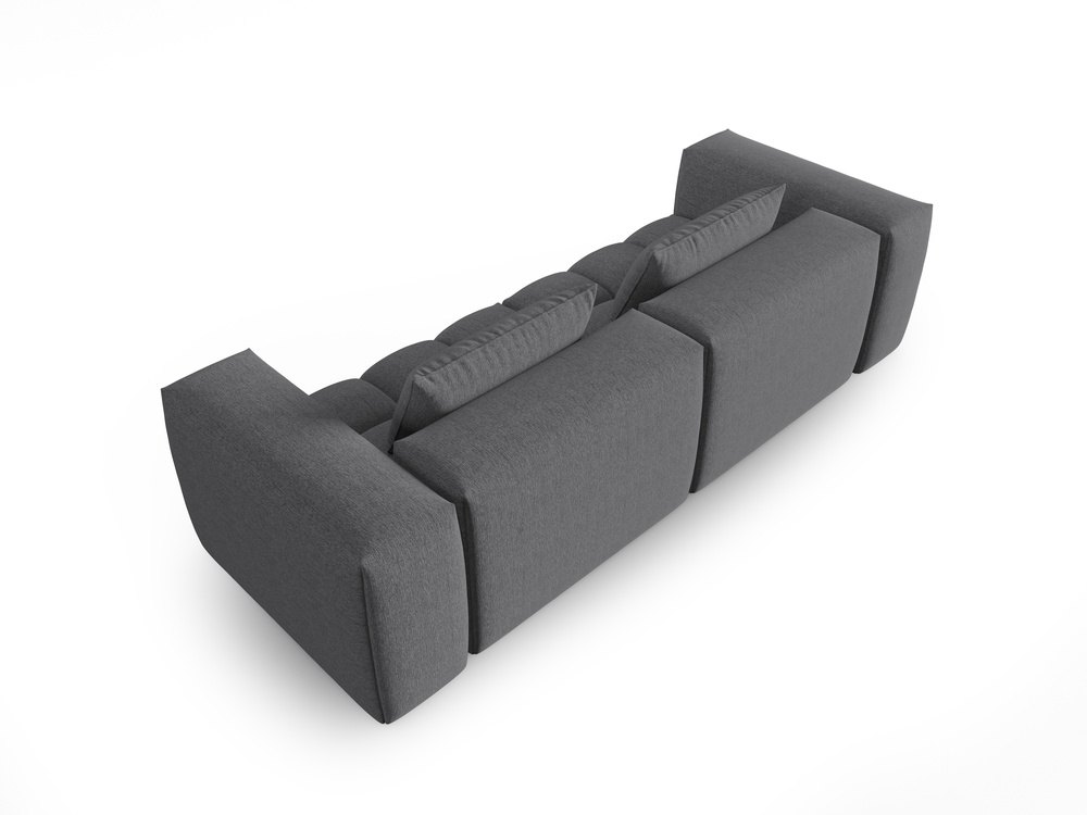 Cosmopolitan Design Sofa Verona 3-Sitzer Strukturierter Stoff Sorella Grau