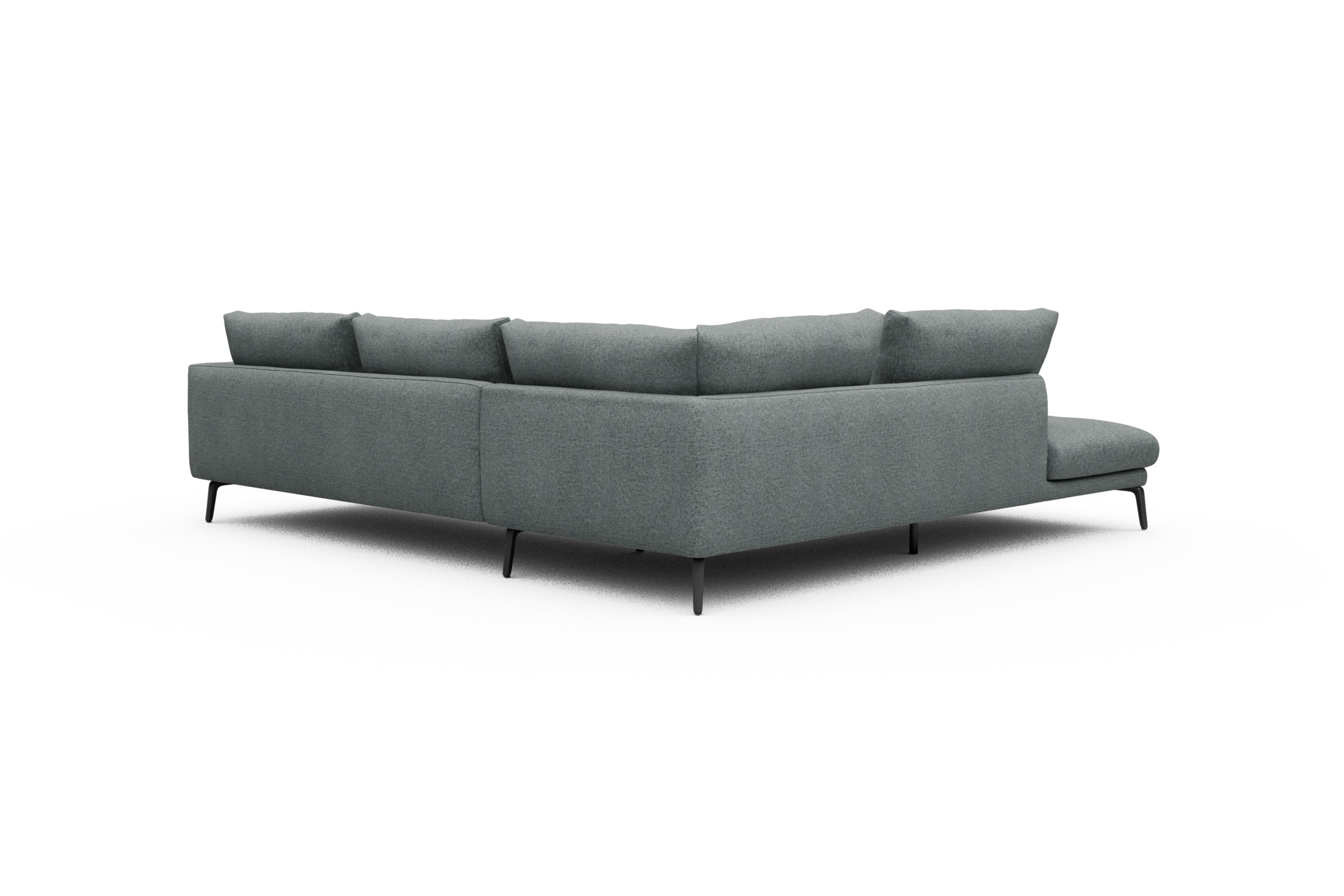 Ecksofa Karl Relax-Ecke links mit 2,5-Sitzer Casone-Light-Mixed-Green
