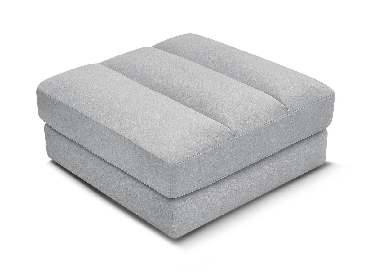 Bobochic Sierra Pouf Samt Hellgrau