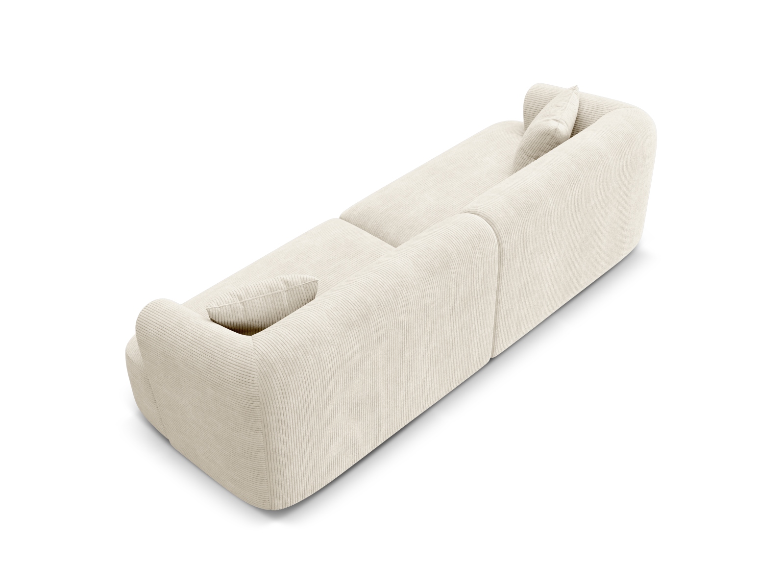 Cosmopolitan Design Sofa Campi 4-Sitzer Kord Lincoln D Helles Beige