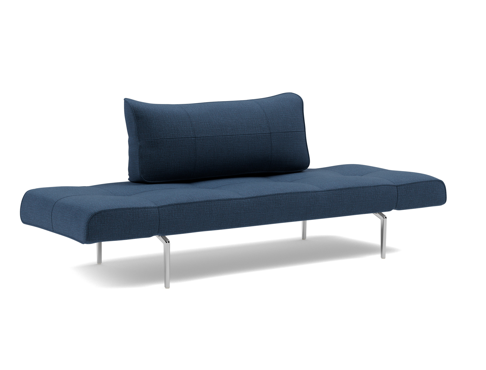 Tagesbett Zeal Chenille Esina 414-Indigo-Blue Beine Straw Aluminium