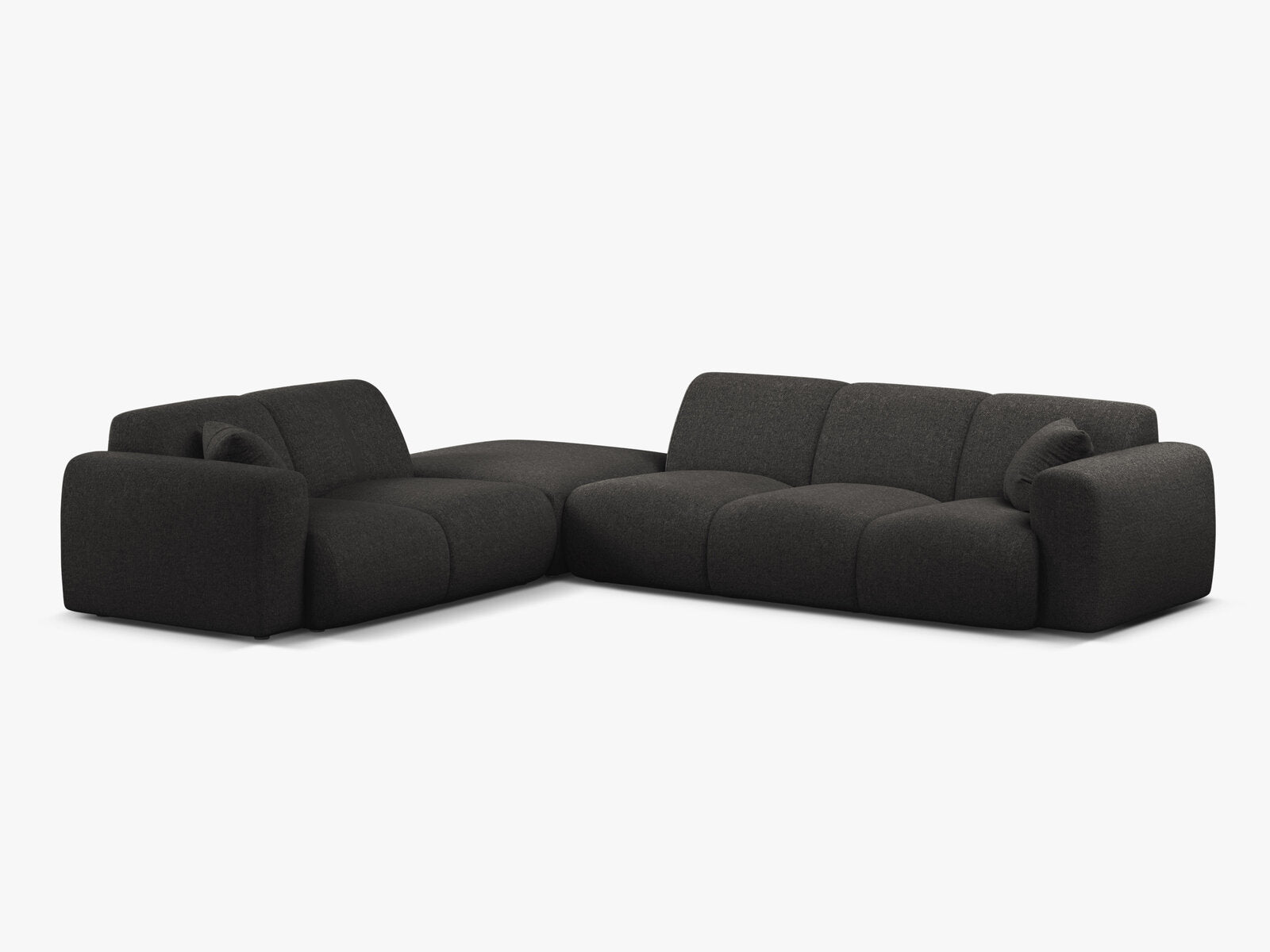 Micadoni Ecksofa Molino 6-Sitzer Links Chenille Eden Anthrazit