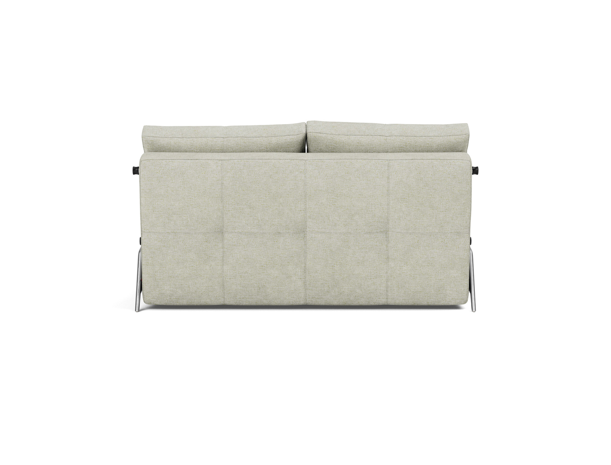Schlafsofa Cubed 140 Flachgewebe Avella 280-Sand Beine Aluminium