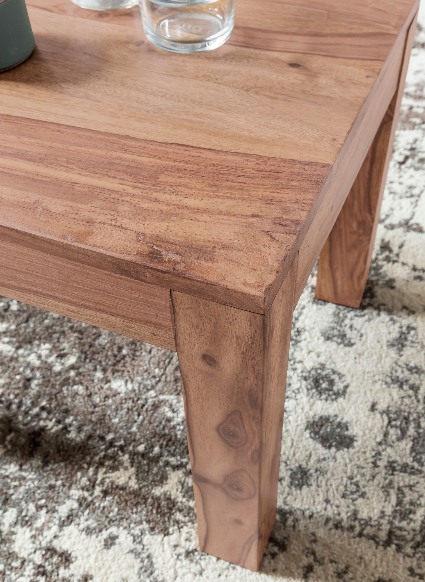 Couchtisch Jevnaker Akazie Massivholz 45 × 45 × 40 cm