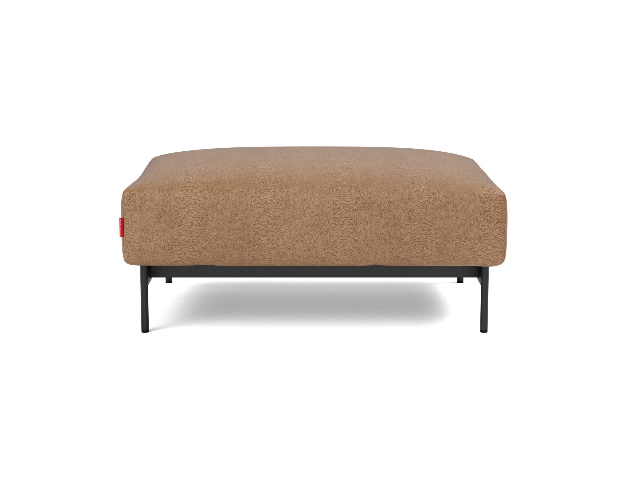 Hocker Malloy Lederoptik Faunal 551-Brown Beine Schwarzes Metall